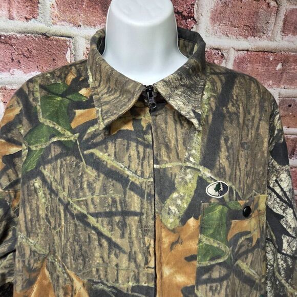 Mossy Oak Camo Zip-Up Jumpsuit | Unisex Size Large | Green Hunting Coveralls - Picture 3 of 9